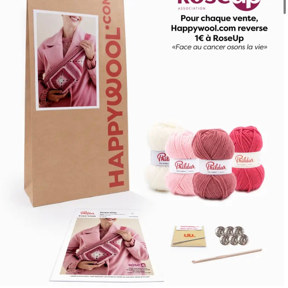 Kit Crochet Banane Rosa