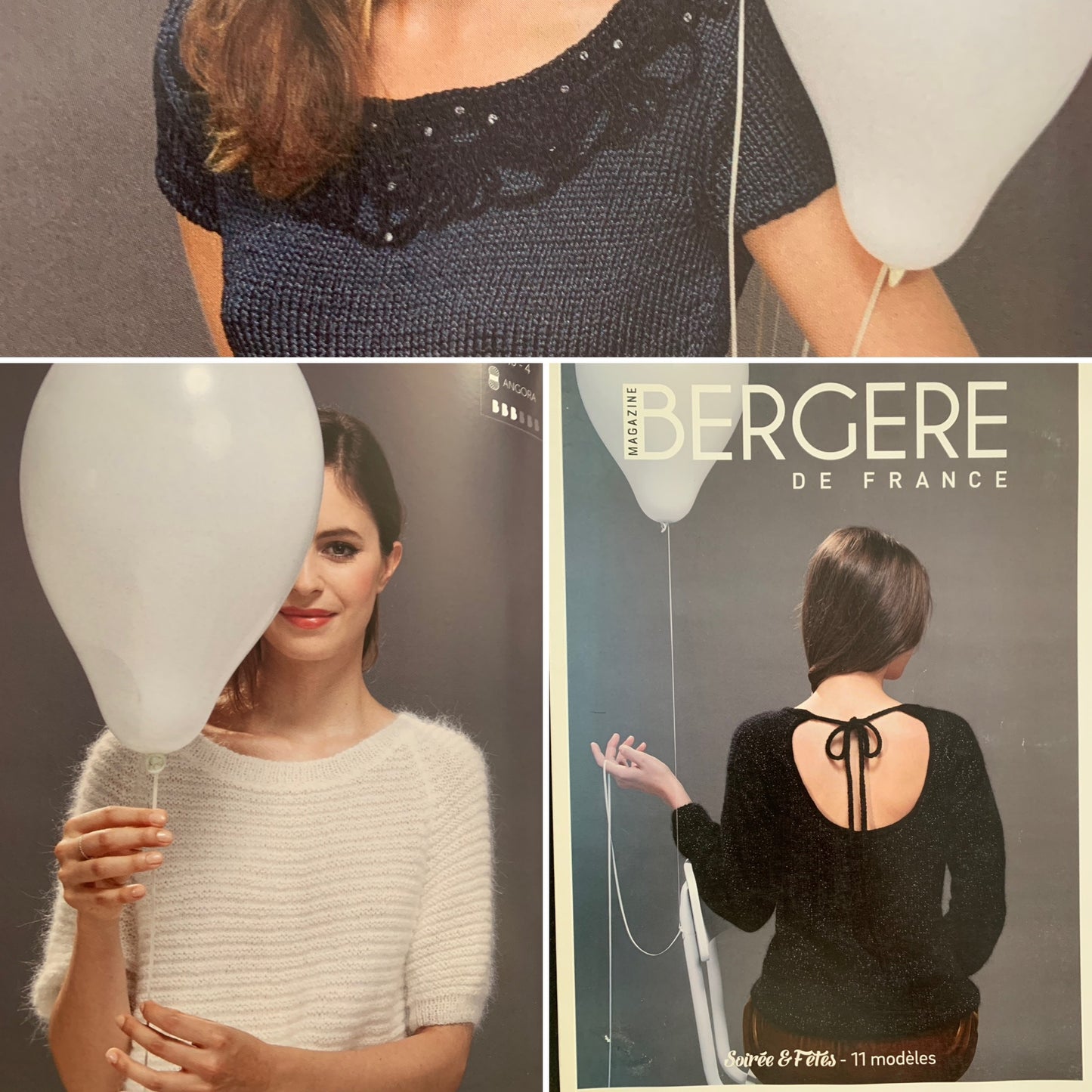 Lot de 3 magazines d’explications tricot Bergère de France