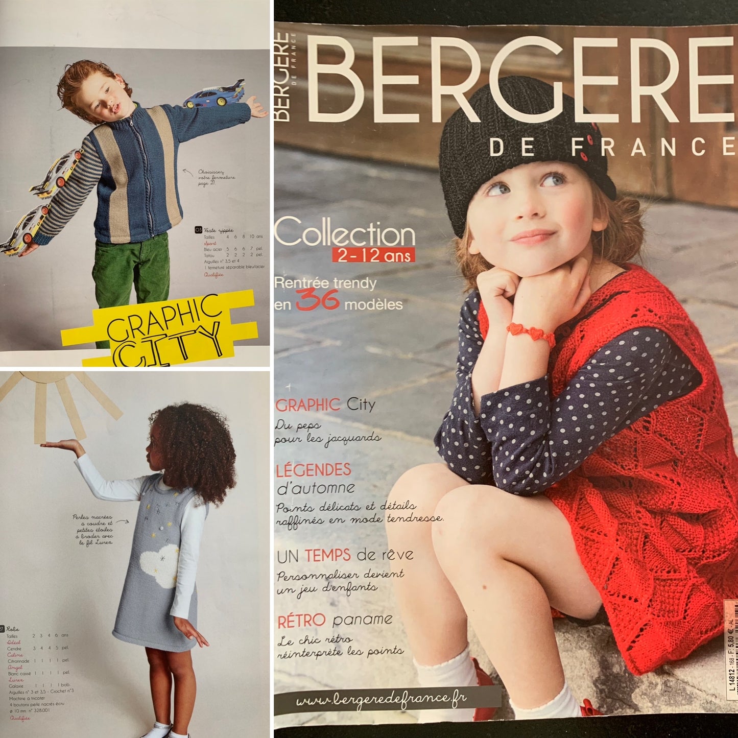 Lot de 3 magazines explications tricot Bergère de France