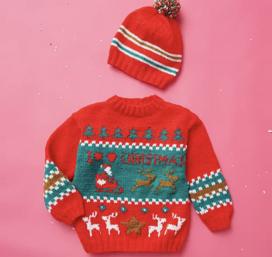 Kit Pull Enfant Père Noël - rouge